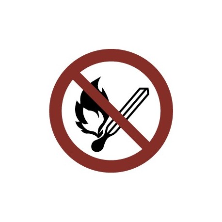 Pegatina Señal prohibido encender fuego