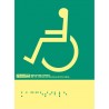Señal accesible izquierda - Con escritura Braille Clase A. 