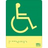 Señal accesible derecha - Con escritura Braille