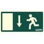 Señal de Salida de Emergencia puerta abajo clase B