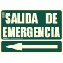Señal literal de Salida de emergencia + Flecha recta Clase B 