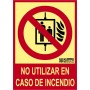 No usar en caso de incendio Clase A