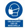 Señal uso obligatorio de mascarilla