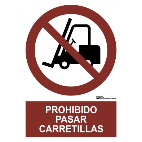 Señal prohibido pasar carretillas